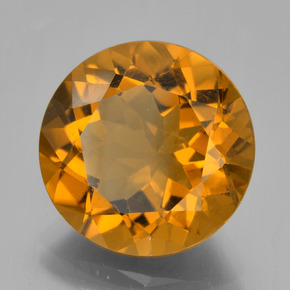 Citrine doré naturelle coupe roude, 8,14 ct, VS