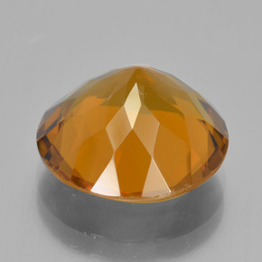 Citrine doré naturelle coupe roude, 8,14 ct, VS