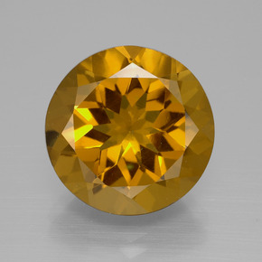 Citrine doré naturelle coupe roude, 8,56 ct, VS