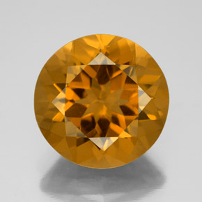 Citrine Brun doré naturelle Coupe roude, 8.78 ct, VVS-VS