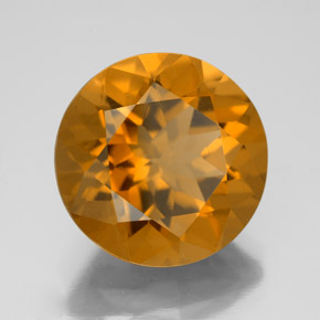 Citrine Brun doré naturelle Coupe roude, 8.78 ct, VVS-VS