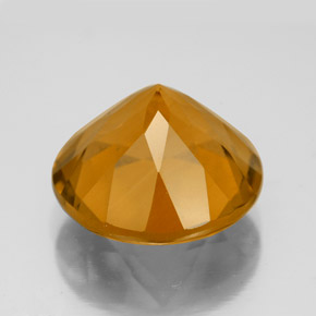 Citrine Brun doré naturelle Coupe roude, 8.78 ct, VVS-VS