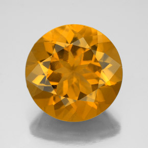 Citrine doré naturelle coupe roude, 8,47 ct, VVS-VS