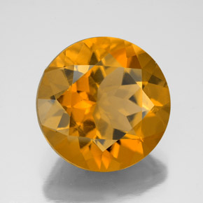 Citrine doré naturelle coupe roude, 8,47 ct, VVS-VS