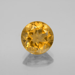 Citrine jaune naturelle coupe roude, 2,40 ct, VVS-VS