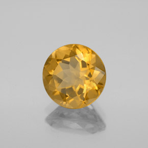 Citrine jaune naturelle coupe roude, 2,40 ct, VVS-VS