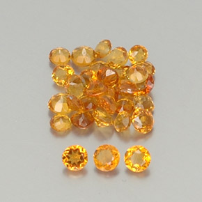 Achetez naturel ct Jaune orange Citrine gems, Coupe roude, En provenance Brésil chez GemSelect. En stock, livraison internationale!