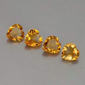 Achetez naturel 3,95ct doré citrine gems, forme de coeur, en provenance brésil chez gemselect. en stock, livraison internationale!