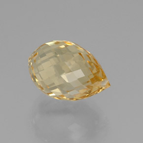 Citrine Orange Doré naturelle Briolette, 8.86 ct, VVS