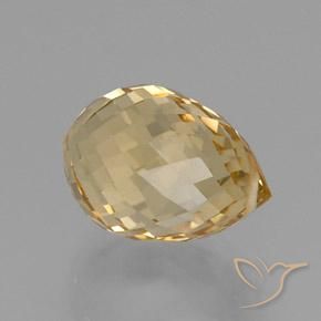 Citrine Orange doré naturelle Briolette, 9.20 ct, VVS