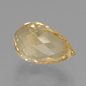 Citrine doré naturelle briolette, 9,84 ct, VVS
