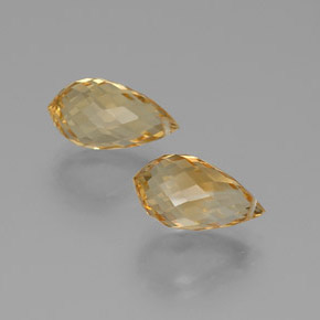 Achetez naturel 8.24ct Orange Doré Citrine gems, Briolette, En provenance Brésil chez GemSelect. En stock, livraison internationale!