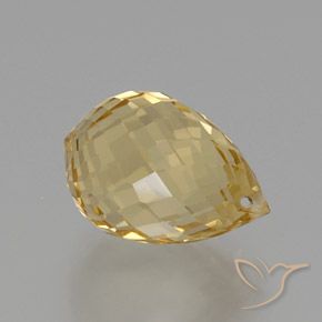 Citrine Doré naturelle Briolette, 7.97 ct, VS