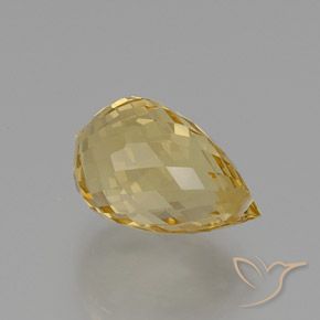 Citrine Orange Doré naturelle Briolette, 8.08 ct, VVS-VS