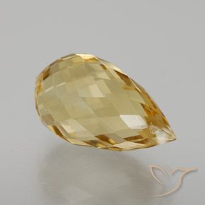 Citrine Orange Doré naturelle Briolette, 6.85 ct, VVS-VS