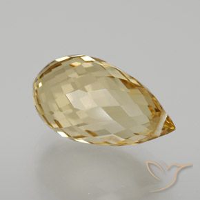 Citrine Doré naturelle Briolette, 6.65 ct, VVS