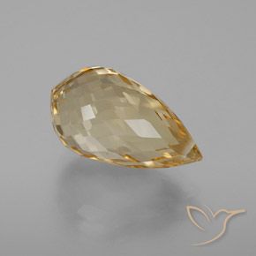 Citrine Doré naturelle Briolette, 7.22 ct, VVS
