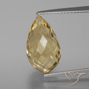 7.16ct Naturel Orange Doré Citrine, Briolette, VVS-VS