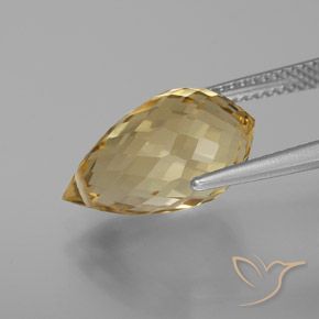Citrine Orange Doré naturelle Briolette, 7.16 ct, VVS-VS