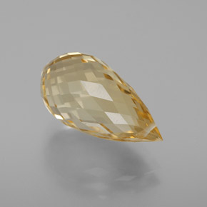 Citrine doré naturelle briolette, 7,09 ct, VVS