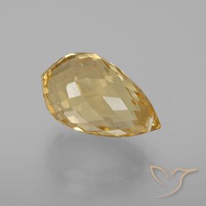 Citrine Orange Doré naturelle Briolette, 7.50 ct, VVS-VS
