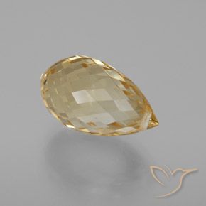 Citrine Doré léger naturelle Briolette, 7.30 ct, VVS-VS