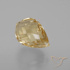 Citrine Orange Doré naturelle Briolette, 7.20 ct, VVS-VS