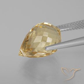 Citrine Orange Doré naturelle Briolette, 7.20 ct, VVS-VS