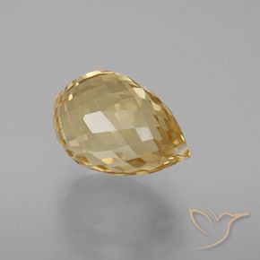 Citrine Doré léger naturelle Briolette, 7.40 ct, VVS-VS