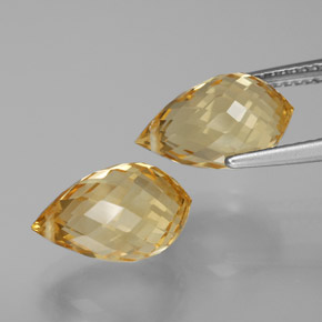 Achetez naturel 7,77ct doré citrine gems, briolette, en provenance brésil chez gemselect. en stock, livraison internationale!