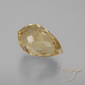 Citrine Orange Doré naturelle Briolette, 6.27 ct, VVS-VS