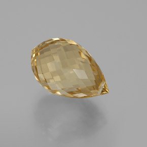 Citrine doré naturelle briolette, 6,90 ct, VVS