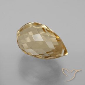 Citrine Brun doré naturelle Briolette, 5.96 ct, VVS-VS
