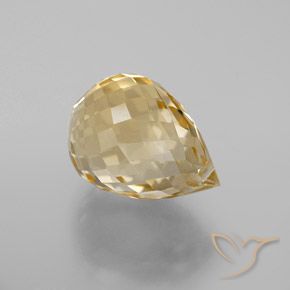 Citrine Orange doré naturelle Briolette, 5.41 ct, VVS-VS