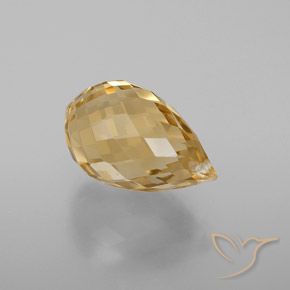 Citrine Doré naturelle Briolette, 5.05 ct, VVS-VS