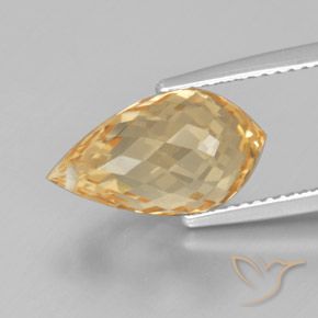 Citrine Doré jaunâtre naturelle Briolette, 5.08 ct, VVS