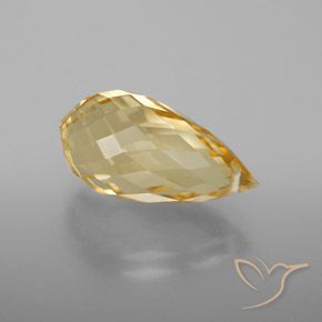 Citrine Orange doré naturelle Briolette, 5.42 ct, VVS-VS