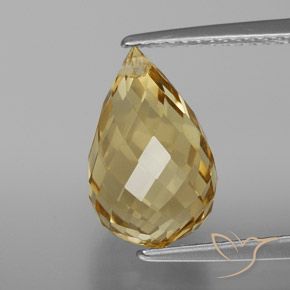 Citrine Doré rougeâtre naturelle Briolette, 4.78 ct, VVS-VS