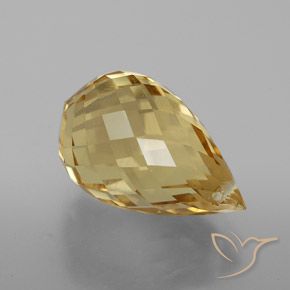 Citrine Doré rougeâtre naturelle Briolette, 4.78 ct, VVS-VS