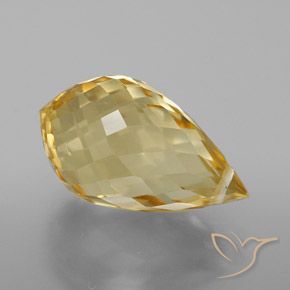 Citrine Doré naturelle Briolette, 4.95 ct, VVS-VS