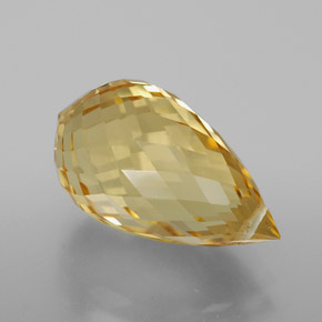 Citrine Orange Doré naturelle Briolette, 5.39 ct, VVS