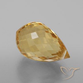 Citrine Doré naturelle Briolette, 4.70 ct, VVS-VS