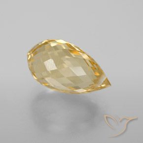 Citrine Orange Doré naturelle Briolette, 4.41 ct, VVS-VS