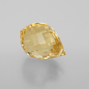 Citrine Orange doré naturelle Briolette, 5.04 ct, VVS