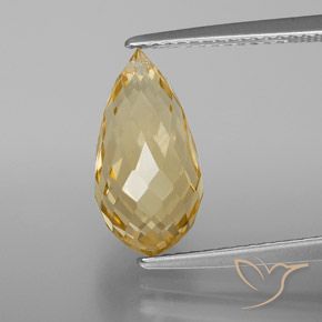 Citrine Orange Doré naturelle Briolette, 3.88 ct, VVS-VS