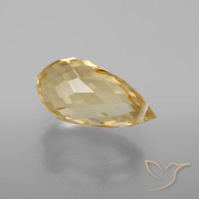 Citrine Orange Doré naturelle Briolette, 3.88 ct, VVS-VS