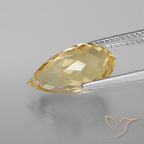 Citrine Orange Doré naturelle Briolette, 3.88 ct, VVS-VS