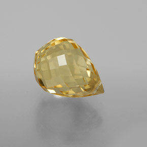 Citrine Doré léger naturelle Briolette, 4.22 ct, VVS-VS