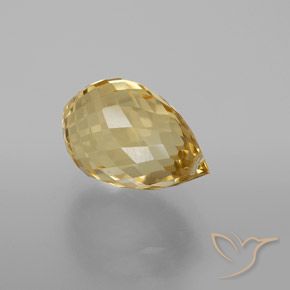 Citrine Orange Doré naturelle Briolette, 4.15 ct, VVS-VS