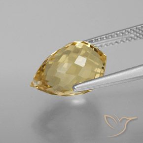 Citrine Orange Doré naturelle Briolette, 4.15 ct, VVS-VS